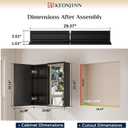 Keonjinn Black Bathroom Medicine Cabinet with Mirror 30x26, Assembly Needed