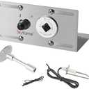 Skyflame Stainless Steel Extensive Fire Pit Gas Burner Spark Ignition Kit - Including Push Button Igniter, 1/2 Straight Gas Key Valve with Key (Silver)