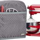 HOMEST Stand Mixer Quilted Dust Cover with Pockets Compatible with KitchenAid 6/7/8 Quart Bowl Lift, Grey (Patent Design)