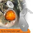 Watermelon Lights Mirror Turn Signal Mounting Bracket Angled Holder - Stainless Steel - 2PCS