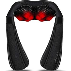 Mirakel Neck Massager for Pain Relief Deep Tissue, Shiatsu Shoulder & Back Massager with Heat - Ergonomic Design Massage, Electric Kneading Whole Body Massager Christmas Gifts for Women, Men, Dad, Mom