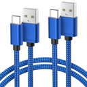 Basesailor USB Type C Charger Cable 10FT 2Pack,Nylon Charging Cord for iPhone 17 16 15 Pro Max,Samsung Galaxy Z Fold 5,Note 20,Tab S9 S10 S10E 10E FE S25 S24 Plus Ultra,A55 A54,Google Pixel 8 7 6