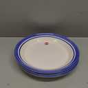 Portmeirion Potter's Stripe Salad Plate (Set of 4) - 8" Earthenware Plates with Classic Striped Rim - Microwave, Dishwasher, Freezer, Oven Safe - Ideal Modern Dinnerware Set (Blue Stripe)