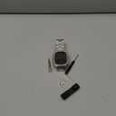 Stainless Steel Watch Band with Case Compatible with Apple Watch Ultra 3 2 1 band (49mm), Rugged Strap with Metal Protective Bumper Cover for iWatch Bands Men (Silver/Gold)