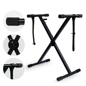 The ONE Single-X Keyboard Stand, Pre-Assembled X-Style Keyboard Stand with Locking Straps & Quick Release Mechanism, Adjustable Piano Stand
