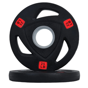 Signature Fitness Olympic 2-Inch Cast Iron Plate Weight Plate for Strength Training and Weightlifting, Multiple Sizes