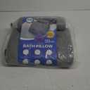 Everlasting Comfort Luxury Bath Pillows for Tub with Head and Neck Support - Non-Slip Bathtub Pillow with Suction Cups, Quick-Drying Mesh & Drying Hook - Jacuzzi & Spa Accessories for Women - Gray