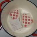 Enameled Cast Iron Dutch Oven - Umite Chef 5QT Pot with Lid & Cotton Potholders - Heavy-Duty Cookware for Bread Baking, Braising, Stews, Roasting(Red)