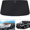 KUST Windshield Sun Shade Custom Fit Car Sun Shade for 2020-2025 2026 Hyundai Palisade Accessories Windshield Sunshade Window Shade Sun Visor Protector Foldable Blocks UV Rays Keep Car Cooler