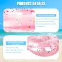 Outus 2 Pack Cute Flower Pool Floats Glitter 47 Inch Inflatable Pink Butter Bachelorette Ring Floaties Bride Floating Flowers for Pool Adults Summer Swimming Birthday