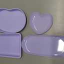 Stainless Steel Tray, Lrregular Tray, Nail Tool Dish, Trays for Jewelry, Makeup Cosmetic, Gadgets Set (Pink) (Purple)