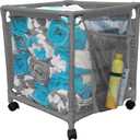 Rolling Pool Storage Small Organizer Bin, (18" W x 18" L x 20" H), Gray