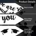 3 x Banner for Graduation Party/Grad Party Decorations- We are So Proud of You (Black)