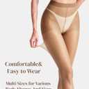 leg elegant 3 Pairs 20D Women's Sheer Tights Ultra Sheer Pantyhose with Control Top (XL)