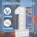 70 Marquee Numbers 4 Feet Tall: Large 70 Light Up Numbers for Party Cardboard Sign Foam Board Party Backdrop