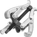 3-Jaw Gear Puller - Heavy-Duty Bearing Removal Tool for Pulley, Flywheel, Steering Wheel & Brake Disc - CR-V Steel Extractor w/Reversible Jaws for Automotive Repairs & Maintenance - by KapStrom