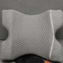 ALEVMOOM Cuddle Pillow for Couples Memory Foam Neck Cervical Pillow Cuddling Pillow Arch Tunnel Shaped Design for Arm and Neck Support When Spooning,Great for Travel,Office,Reading and Napping (New White)