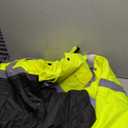 SKSAFETY High Visibility Reflective Jackets for Men, Waterproof Class 3 Safety Jacket with Pockets, Hi Vis Yellow Coats with Black Bottom, Mens Work Construction Coats for Cold Weather, XL, 1 Pack