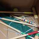 ApudArmis Six Player Croquet Set with Premiun Rubber Wooden Mallets 28In,Colored Ball,Wickets,Stakes - Lawn Backyard Outdoor Game Set for Adults/Teenagers/Family (Large Carry Bag Including)