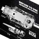 Walk in Cooler Door Handle, Walk in Cooler Door Closer Complete Latch Kit, Freezer Doors Handle (Metallic Silver (304 Stainless Steel Push Rod), 1/8 in to 1/4 in(Flush))