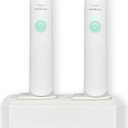 Electric Toothbrush Holder, Wall Mount, Compatible with Sonicare Holds 2 Chargers, Mounts on Single GFCI/Decora Outlet ONLY. (Charger/Brushes NOT Included), White (PS2C-GSSV)