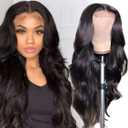 Lace Front Wigs Human Hair Pre Plucked Body Wave Wigs Lace Frontal Wigs Human Hair for Women Daily Use Natural Black 26inch
