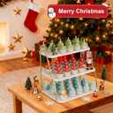 VyGrow Cupcake Stand, 3-Tier Dessert Stand for 55 Cupcakes, Wood & Metal Tower Display Premium Holder Dessert Tree Tower for Christmas Birthday Weddings Party Decor, Serving Tray (White & Gold)