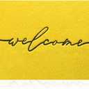 AAZZKANG Yellow Outdoor Mat Front Door Indoor Welcome Doormat Large 18"x48",Anti Slip Rubber Door Mat,Quickly Absorb Mud Easy to Clean Entrance Mats