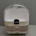 Makeup Organizer Countertop, Skincare Holder Bathroom Counter Organizer, Storage Box Cosmetic Display Cases, Teen Girl Gifts Make up Organizers for Vanity, Dresser (Sliver)