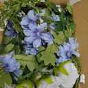 Lvydec 2 Pack Artificial Peony Flower Garland - 6ft Silk Peony Red Flower Garland Arch Flower Vine for Wedding Party Table Decoration(Blue and White)