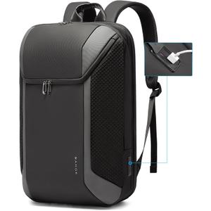BANGE Travel Laptop Backpack Fits 15.6 Inch Notebook, Business Work Backpack with USB3.0 Fast Charging Port, Waterproof Travel Backpack With Luggage Sleeve (Grey)