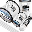 1200 Paracord Rope - 4.4mm 14 Strand Nylon Parachute Spool para Cord Lanyard for Outdoor Camping Survival Utility Tent Crafting DIY Projects Fishing Clothsline Bracelet - White 100FT