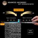 BESy 16 Inch Rain Shower Head, 16" Square Rainfall & High Pressure Stainless Steel Bath Showerhead, 1/16" Ultra Thin, Waterfall Full Body Coverage with Silicone Nozzle, Matte Black Finish