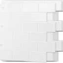 Art3d 10-Sheet Peel and Stick Backsplash Tile for Kitchen, Textured Self-Adhesive Subway Wall Tile for Kitchen Bathroom Laundry Room, Enhanced Backing Adhesion & Thicker Design - 12"x12" White (12x12 Inch)