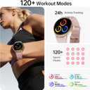 Woneligo Smart Watch for Women,1.57inch AMOLED Touchscreen Fitness Watch for iPhone & Android,Heart Rate/Sp02/Sleep Monitor,110+ Sport Modes IP68 Waterproof Bluetooth Calls,2 Bands (Pink, 1.57)