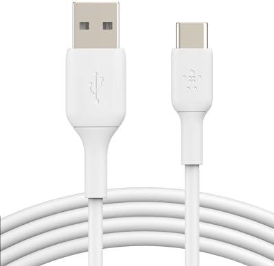 Belkin USB A to USB C Cable, 3.3ft, 15W - Type C Charger, iPhone Charger Cord for iPhone 16 & 15, Galaxy S25, Pixel 9, iPad Pro, Airpods Pro, Switch, CarPlay & More - White