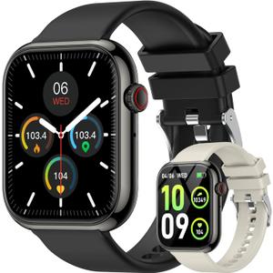 Smart Watch for Men Women Fitness: Waterproof Make/Answer Call Smart Watches for Men Digital Mens watches Running Step Tracker Smartwatch Android Phones iPhone Samsung Compatible Heart Rate Monitor (Orange)