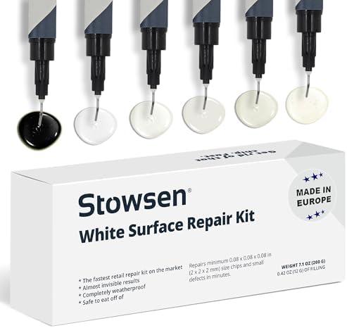 Tile Repair Kit by Stowsen - Also Works as Bathtub Repair Kit I Ideal to Fix Your Broken Chip or Crack on Marble, Corian, Porcelain and Granite Countertops