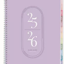 Rileys Academic Planner 2025-2026, Daily, Weekly & Monthly Planner, July 2025 - June 2026, Student Notes Pages, Twin-Wire Binding, Weekly Agenda for School & Work (8 x 6-Inches,Lilac)