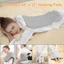 Deepsoon Heating Pad,Electric Heating Pads for Back,Neck,Moist Heating Pad for Abdomen Shoulder Knee Legs,Dry/Moist Heat&Auto Shut Off,Mother's Day Birthday for Men and Women,Light Gray,24x12 Inch