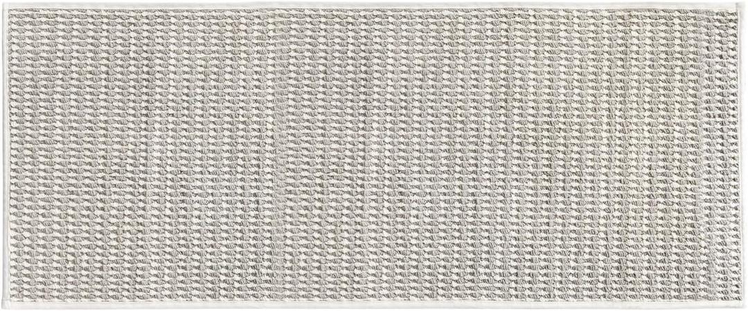 Artoid Mode Beige and Grey Machine Washable Non Slip Doormat,Soft Absorbent and Stain Resistant Kitchen Rugs for Sink Hallway Bathroom and Laundry 24x60 Inch