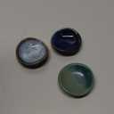 Small Ceramic Spoon Rest 3PCS for Coffee Tea Spoon Kitchen Counter Dining Table Decor, Stable Glaze Sauce Tray Porcelain Utensil Spoon Holder for Stove Top Coffee Bar Easy Clean (Orbicular-1)