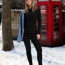 Sampeel Thermal Underwear for Women Long Johns with Fleece Lined Long Sleeve Shirt Legging Lounge Set Cold Weather Top Bottom (Black, XL)