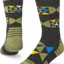 Stance Geodes Mid Cushion Hiking Crew Black MD (US Men's Shoe 6-8.5, Women's Shoe 8-10.5)