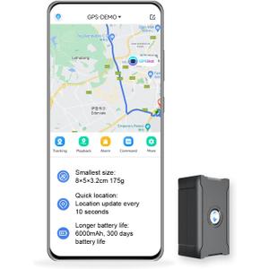 GPS Tracker for Vehicles, 6000Mah Battery Life Up to 90 Days, Waterproof, Magnetic 4G LTE, Unlimited Range, Subscription Required, Multiple Alarms, Hidden Tracker