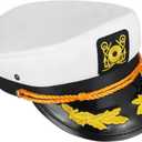 GALPADA Captain Hat Sailor Hat for Men Women: Adjustable Yacht Cap Boat Cap, Nautical Navy Costume Accessories For Cosplay Party