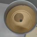 8 Inch Plant Pots, Ceramic Flower Pot, Round Planter with Tray, Grey