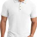 Aimeilgot Mens Polo Shirts Short Sleeve Casual Retro Summer T-Shirts Soft Knitted Classic Polo Tees (Gray, XXL)