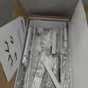 2 Pack 19IN Depth Under Sink Storage Organizer, Large 2-Tier Elegant Mesh Pull Out Shelf for Kitchen and Bathroom Cabinet Organization, L-Shaped and Adjustable Height Design-White