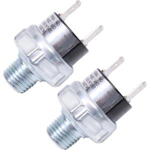 2PCS 165-200psi Air Pressure Switch Tank Mount Thread 1/4" NPT 12V/24V DC 165-200 PSI Air Train Horn Compressor Tank Pressure Control Switch 1/4 inch